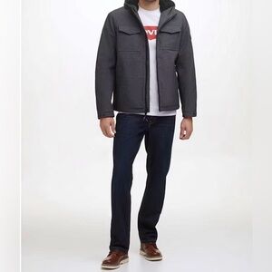 Levi's Soft Shell Sherpa Lined Zip Front Jacket, Sz M